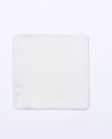 Lenço de Bolso 100% Seda em Branco